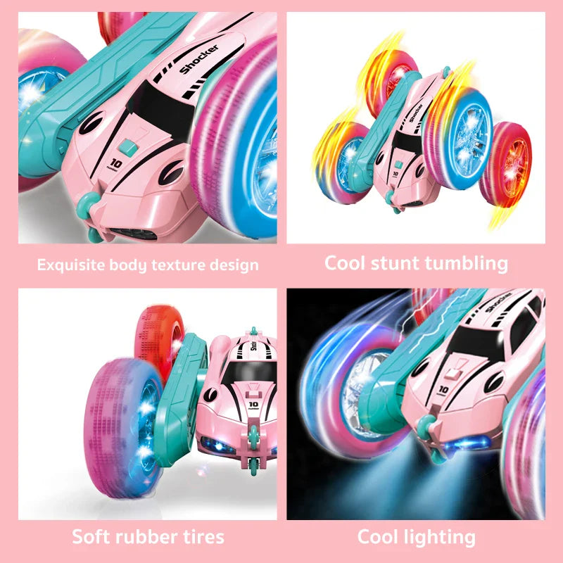 2.4G RC Stunt Car - Double-Sided Flip Remote Control Off-Road Drift Car for Kids