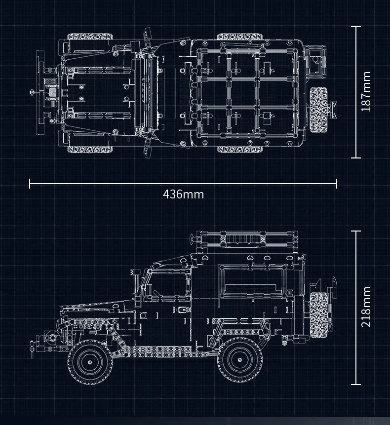 Lego Remote Control Car – Blue Technical Off-Road SUV (2101pcs)