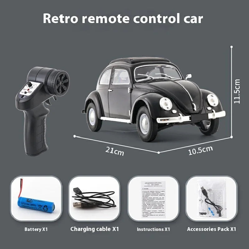 1/16 Scale Mini VW Beetle Hardtop Sedan RC Car (1949-1963 Model)