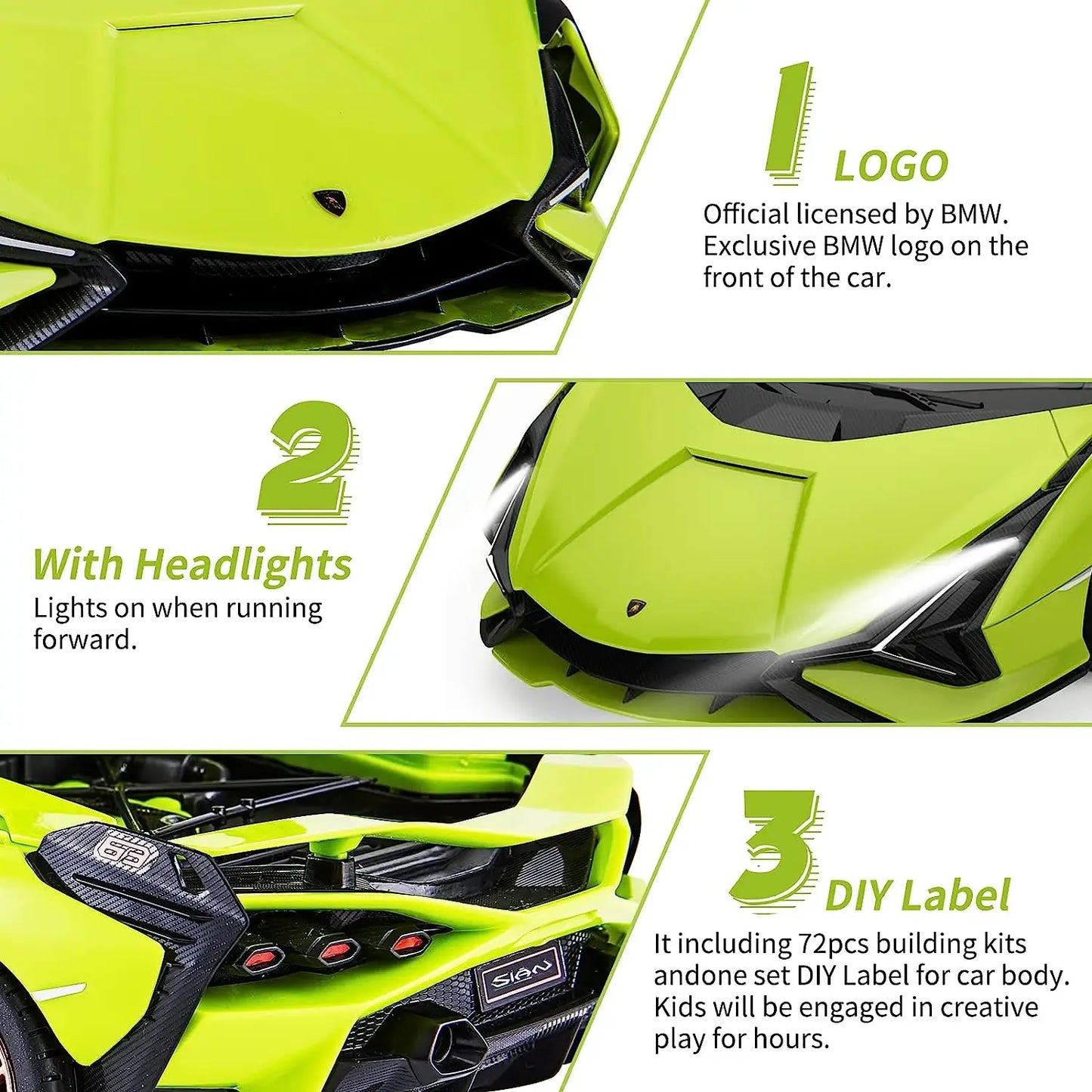 Lamborghini Remote Control Car 1:18 Scale DIY Kit
