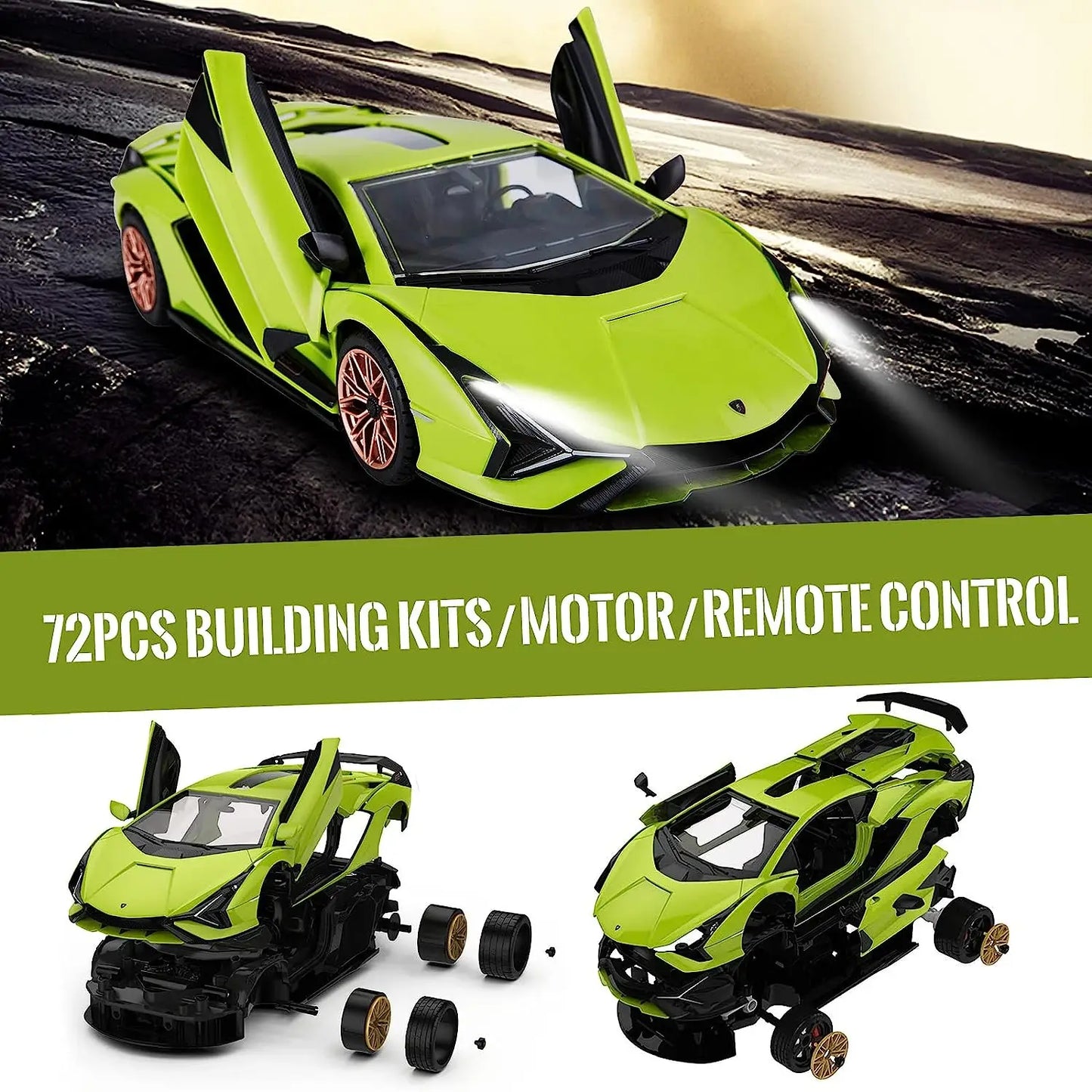 Lamborghini Remote Control Car 1:18 Scale DIY Kit