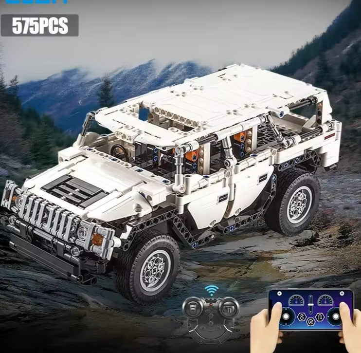 Lego Remote Control Car – Programmable Building Block Racer with LED Lights